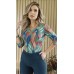044937 Blusa Ramany Manga 3/4 Estampada